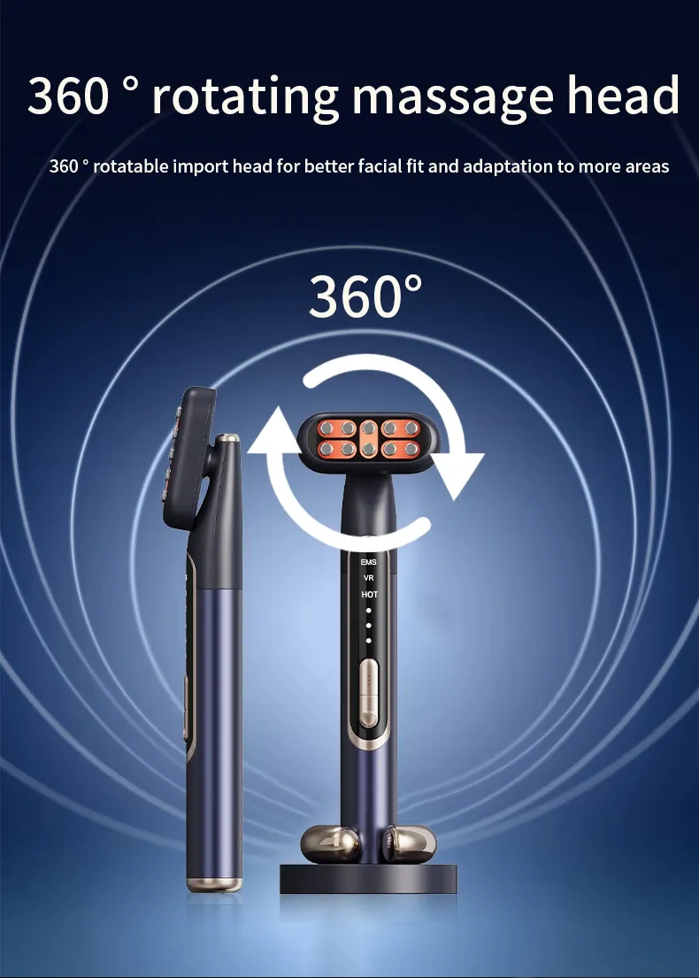 Eye Massager Lifting Anti Wrinkle 9 Colors EMS Eyes Massage Pen Eye Beauty Device Skincare Electric Massage