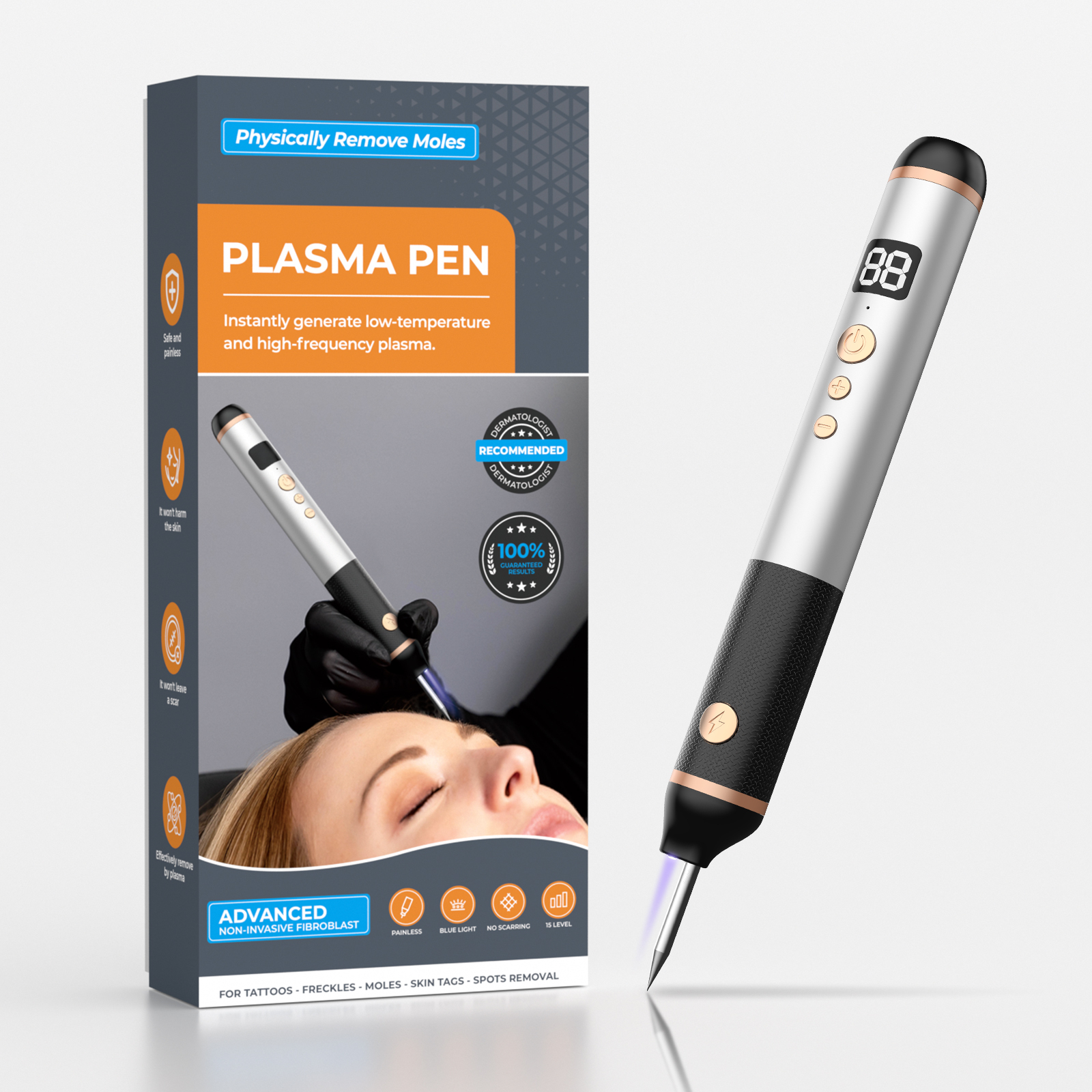 Factory Electric Plasma Pen Skin Mole Removal Facial Wart Label Tattoo Removal Tool