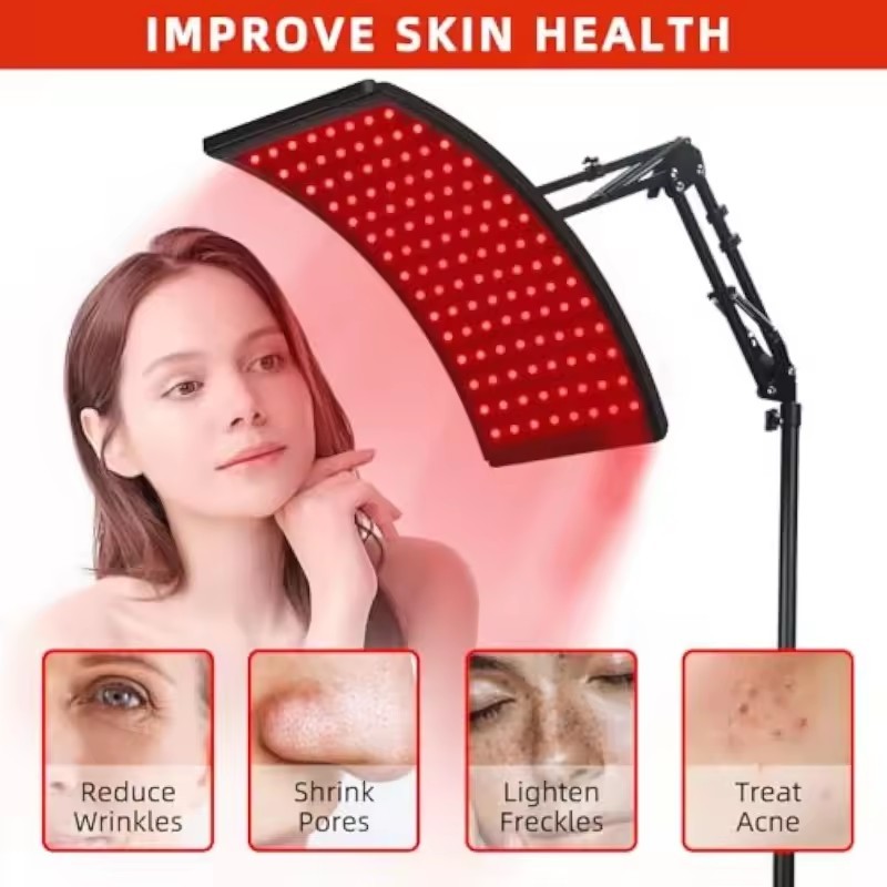 Infrared Light Therapy Panel with Stand and belt , 660nm Red Light and 850nm Near Infrared LED Red Light Therapy Device at Home