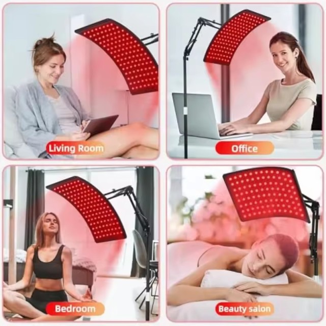 Infrared Light Therapy Panel with Stand and belt , 660nm Red Light and 850nm Near Infrared LED Red Light Therapy Device at Home