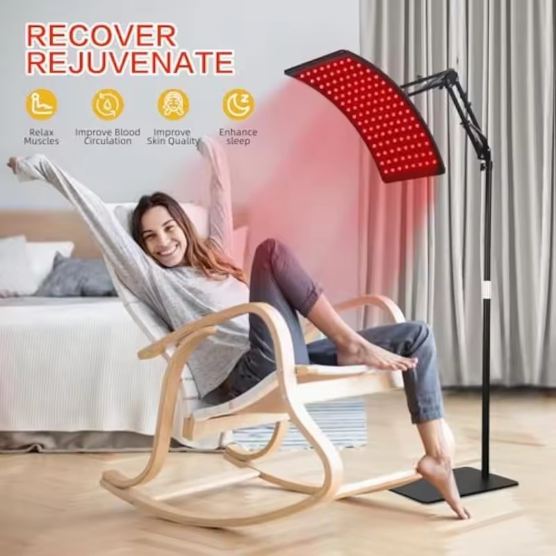 Infrared Light Therapy Panel with Stand and belt , 660nm Red Light and 850nm Near Infrared LED Red Light Therapy Device at Home