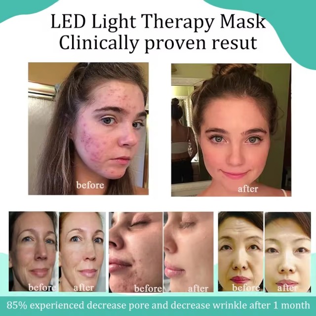 Near infrared Red Light Therapy Mask Led Facial Skin Care Machine Red Light Therapy Silicone Face Mask