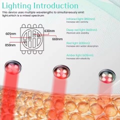 Near infrared Red Light Therapy Mask Led Facial Skin Care Machine Red Light Therapy Silicone Face Mask