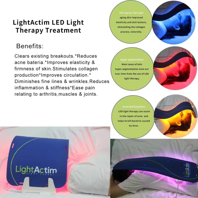 LightActim 880nm Skin Whitening Wrinkle Removal Face Acne Treatment Infrared Mask Skin Rejuvenation Spa Pdt LED Light Therapy Machine