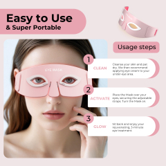 Beauty Skin Care Near Infrared Red Light Therapy LED Eye Bags Remover Mask Device