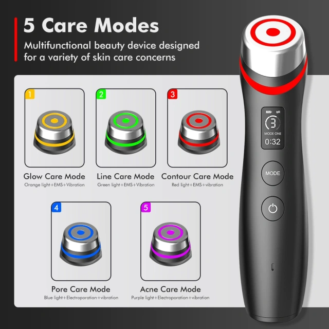 6 in 1 Age Booster Pro Face Lifting Massage V-shape Device Skin Tightening Facial device