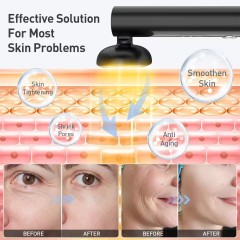 9 in 1 Advanced Skincare Beauty Wand with Microcurrent+Red Light Therapy+Facial Massage+Therapeutic Warmth for Skincare