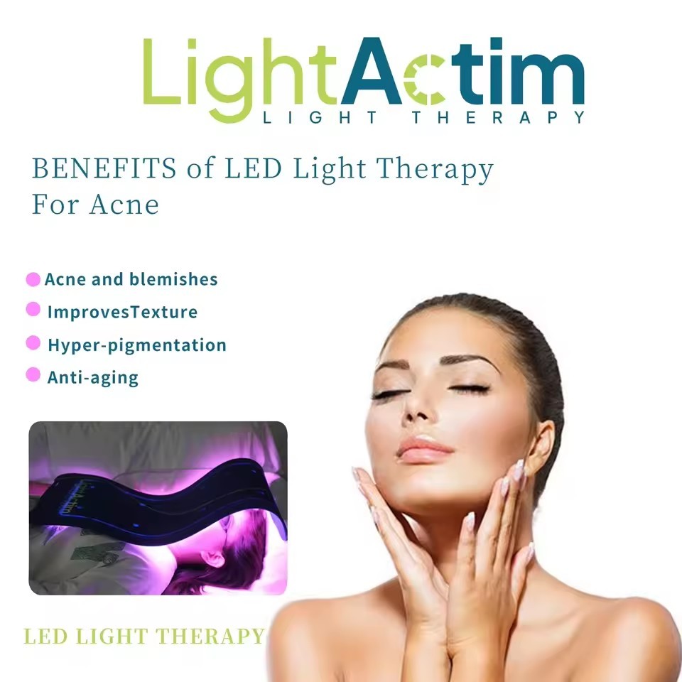 LightActim 880nm Skin Whitening Wrinkle Removal Face Acne Treatment Infrared Mask Skin Rejuvenation Spa Pdt LED Light Therapy Machine