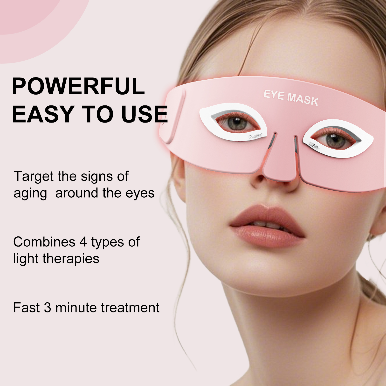 Beauty Skin Care Near Infrared Red Light Therapy LED Eye Bags Remover Mask Device