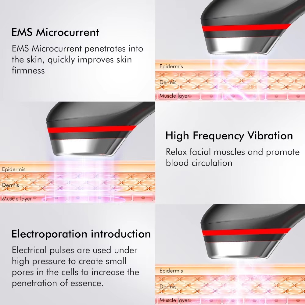 6 in 1 Age Booster Pro Face Lifting Massage V-shape Device Skin Tightening Facial device