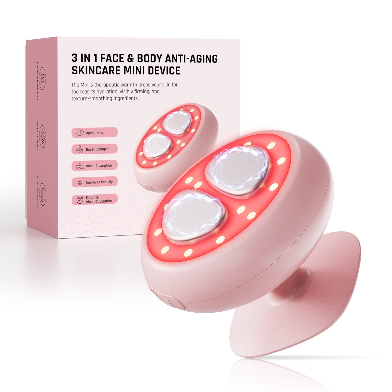 Home Use Facial 7 Color Light Handheld Neck Beauty Instrument Massager