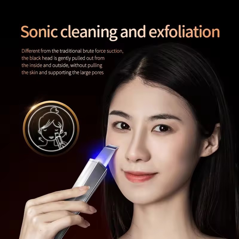 Facial Dead Skin Peeling Sonic Cleaning Skin Scrubber Face Spatula Ultrasonic Skin Ultrasonic Set