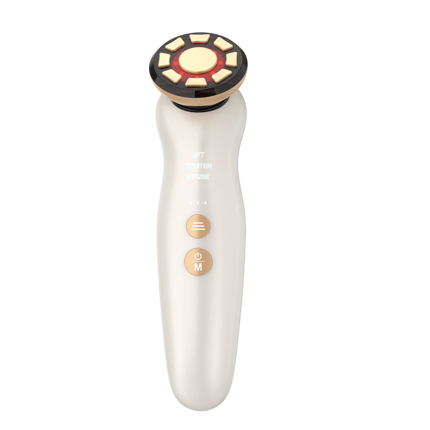 Upgraded 3-Mode Facial Beauty Device: Ice-Cooling Lift & Firming, Eye Massage & Serum Infusion for Home Use