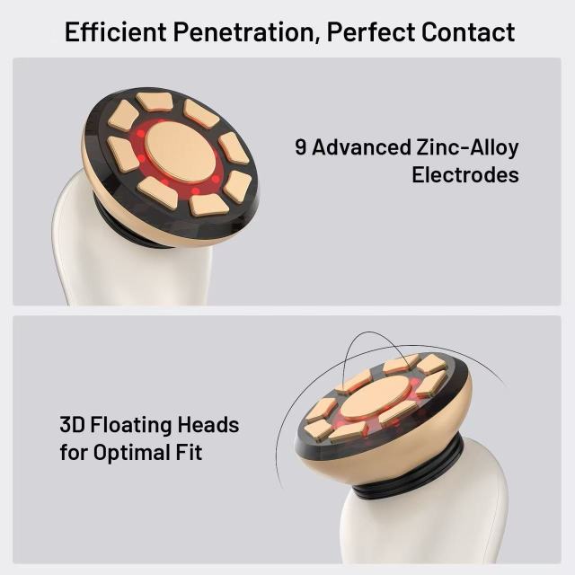 Upgraded 3-Mode Facial Beauty Device: Ice-Cooling Lift & Firming, Eye Massage & Serum Infusion for Home Use