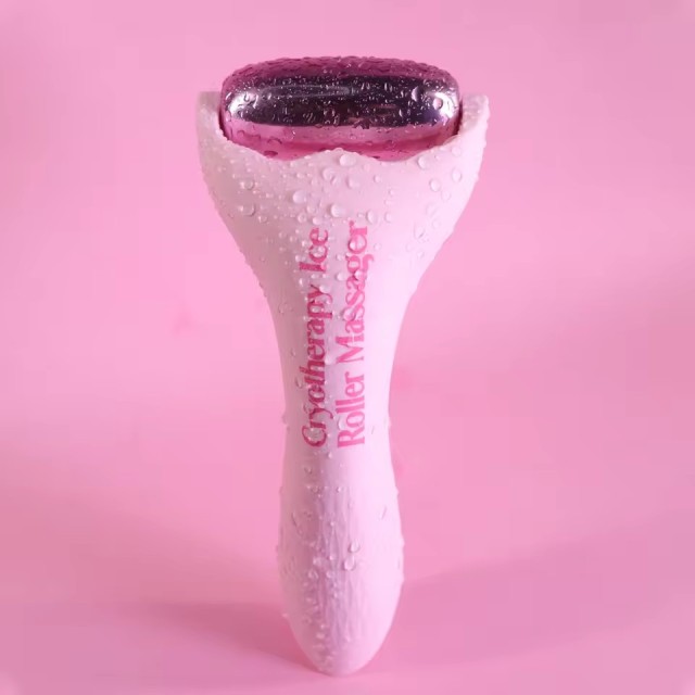 New Aluminum + Silicone Head Face Roller Massager Facial Beauty Massage 3-in-1 Ice Roller for Face and Eyes