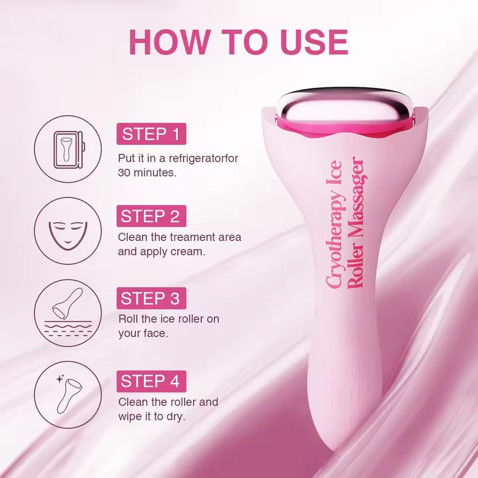 Daily Use Aluminum Roller Skin Cooling Facial Ice Roller Skin Cooling Facial Ice Roller for Eye Face Contouring