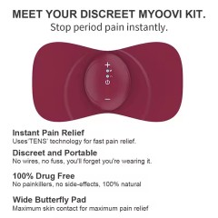 EMS Muscle Stimulation Mini Heating Massager TENS Unit Menstrual Heat Pad Patch Heating Pad for Women Periods Menstrual Cramps