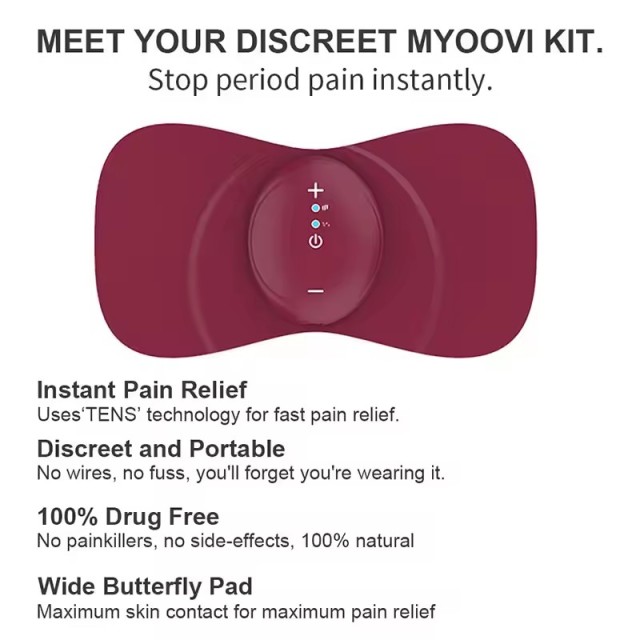 EMS Muscle Stimulation Mini Heating Massager TENS Unit Menstrual Heat Pad Patch Heating Pad for Women Periods Menstrual Cramps