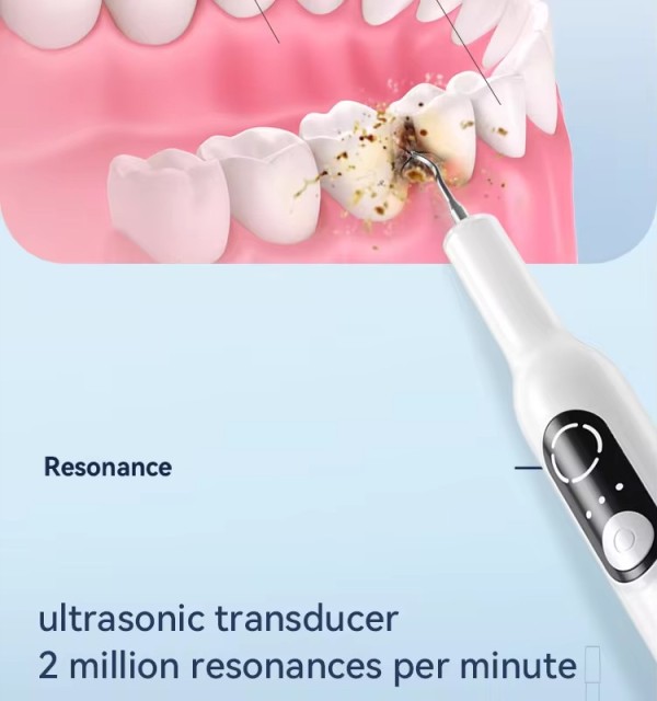 Ultrasonic Tooth Cleaner Household Oral Calculus Remover Tartar Remover with LED Lighting