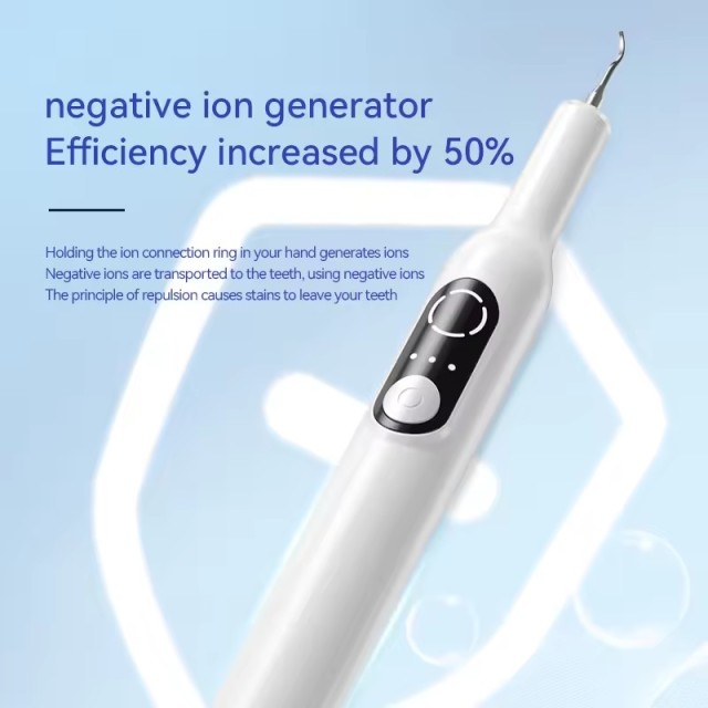 Ultrasonic Tooth Cleaner Household Oral Calculus Remover Tartar Remover with LED Lighting