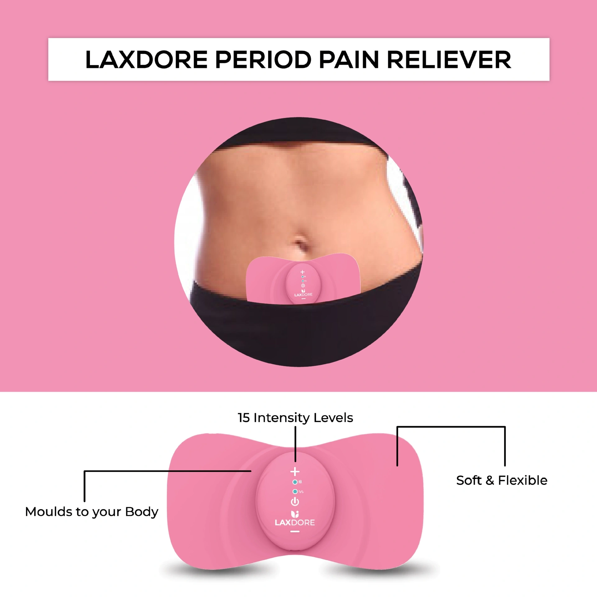 New Menstrual Heating Pad Menstrual Pain Relief Abdomen Massager Period Pain Relief Portable Cramp Relief Device