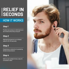 Silicone Ear Pressure Tool Black Grey Reduce Tension Inner Ear Pressure Tool Portable Earplugs Relief Suction Device Airplane