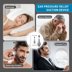 Silicone Ear Pressure Tool Black Grey Reduce Tension Inner Ear Pressure Tool Portable Earplugs Relief Suction Device Airplane