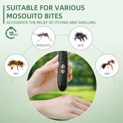 2 IN 1 Portable Sting Relief Pen Remover Heat Pulse Technology Effective Anti Bite Itches Pen Bites Stings Remover Safety