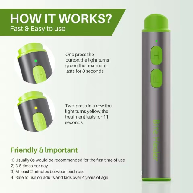 Portable Mosquito Insect Bite Relieve Itching Pen Natural Bug Bite Itch Relief Pen Rechargeable Anti-Itch Pen for Adult Children