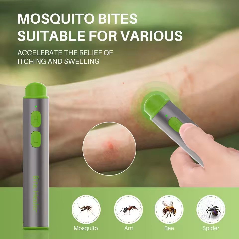 Portable Mosquito Insect Bite Relieve Itching Pen Natural Bug Bite Itch Relief Pen Rechargeable Anti-Itch Pen for Adult Children