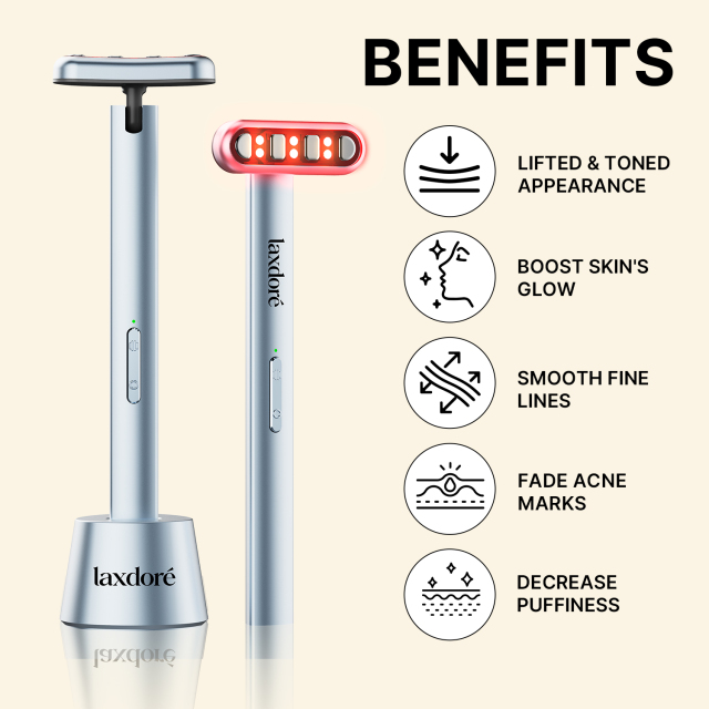 Professional Handheld Led Light Therapy Wand Anti-Aging Face Wand Face Skin Beauty Red Light Therapy Wand