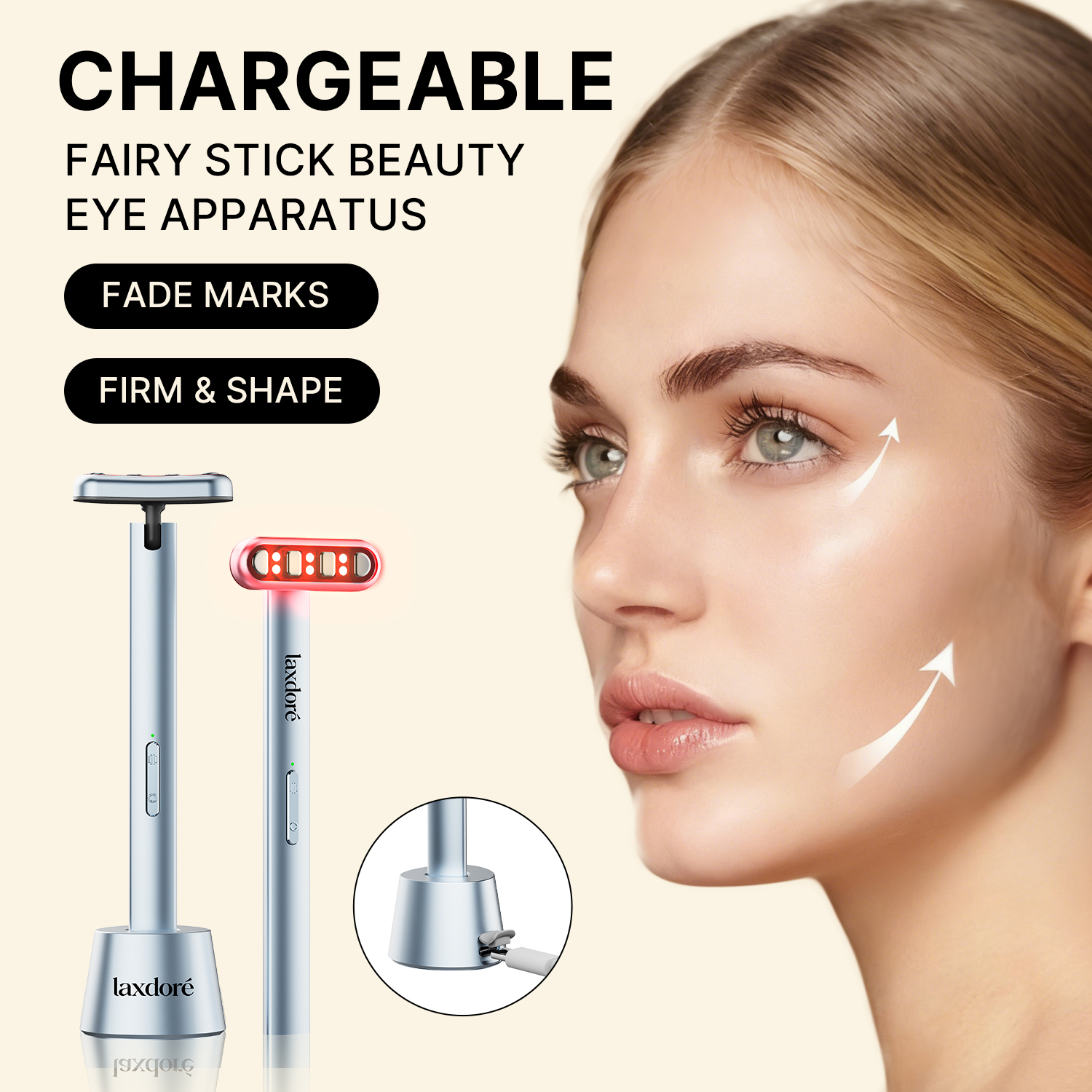 Professional Handheld Led Light Therapy Wand Anti-Aging Face Wand Face Skin Beauty Red Light Therapy Wand