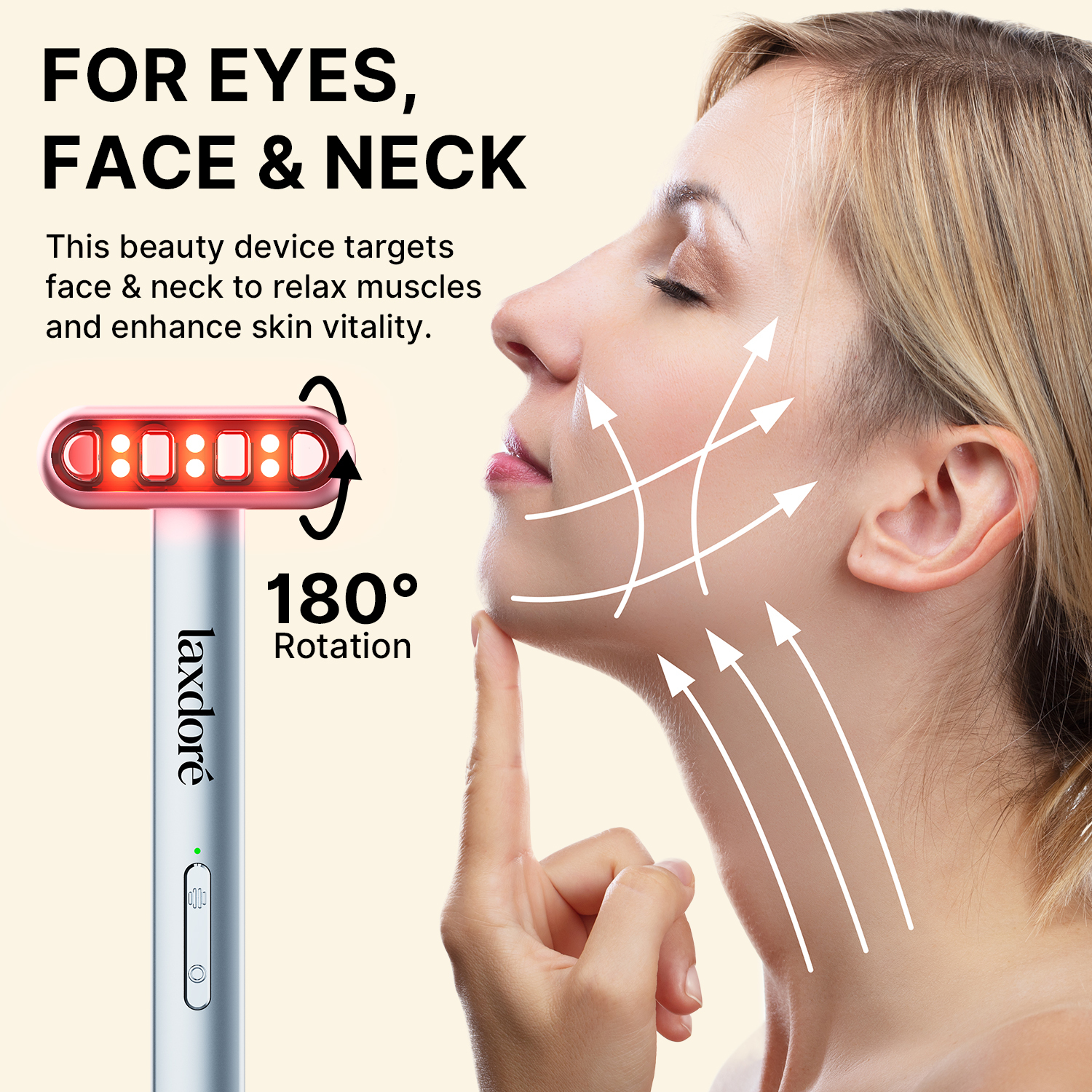 Professional Handheld Led Light Therapy Wand Anti-Aging Face Wand Face Skin Beauty Red Light Therapy Wand
