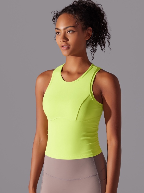 Flexvibe Tummy Control Sports Tank Top - Double-Sided Nylon High Elastic Quick Drying