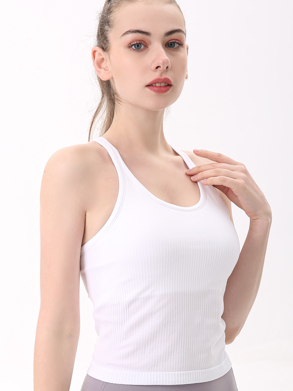 Yoga Tank Top with Built-in Padded Cups