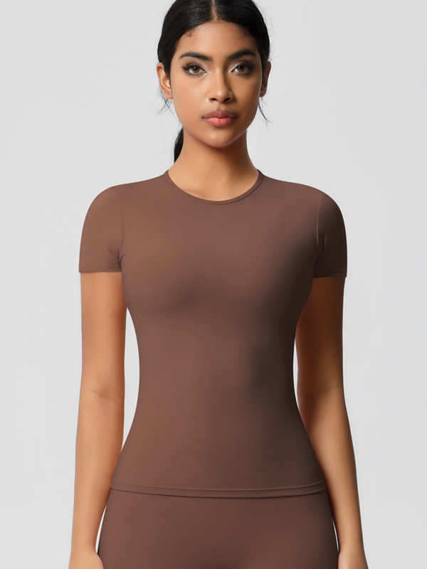 Tight-fitting Breathable Fitness Short-sleeve Top