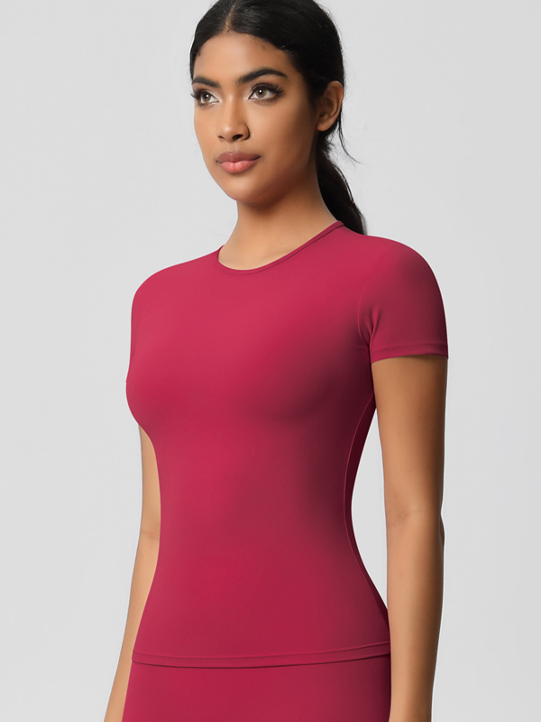 Tight-fitting Breathable Fitness Short-sleeve Top
