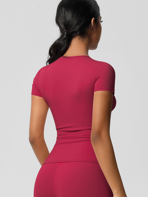 Tight-fitting Breathable Fitness Short-sleeve Top