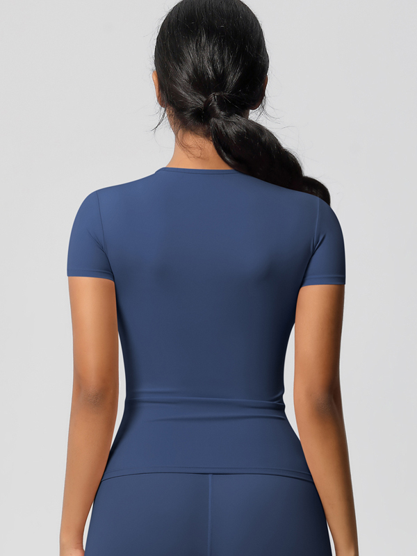 Tight-fitting Breathable Fitness Short-sleeve Top