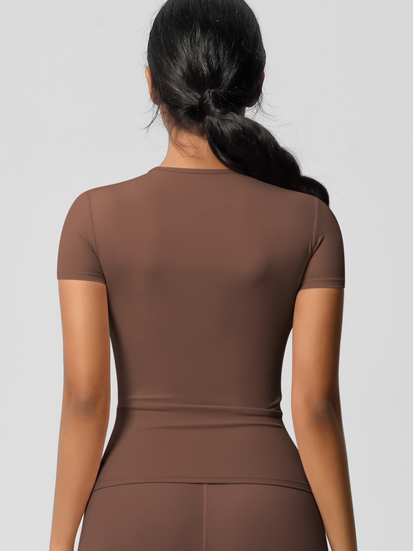 Tight-fitting Breathable Fitness Short-sleeve Top