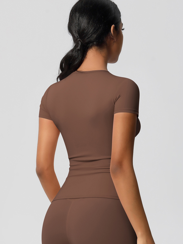 Tight-fitting Breathable Fitness Short-sleeve Top
