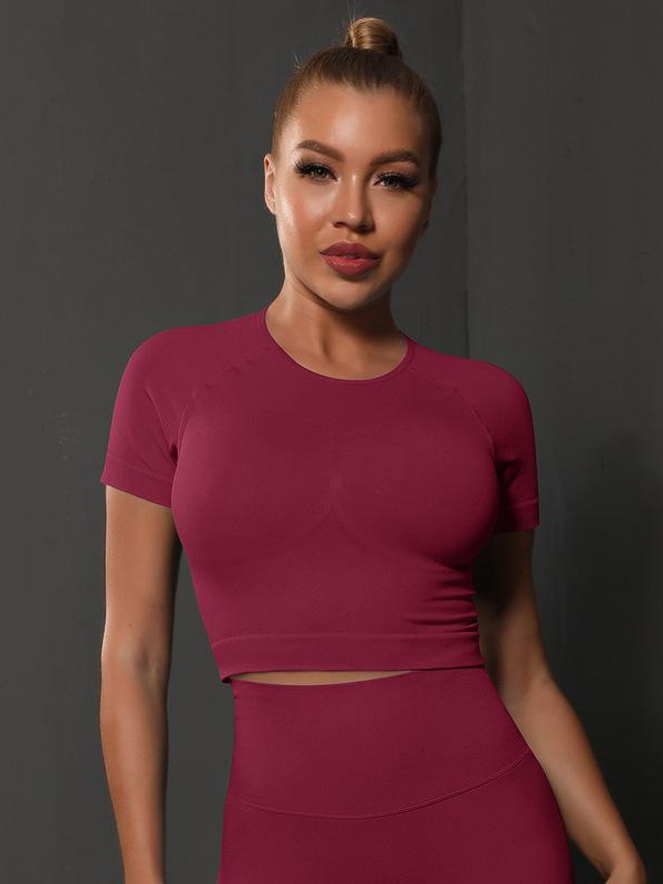 Seamless Slim-Fit Ruched T-Shirt