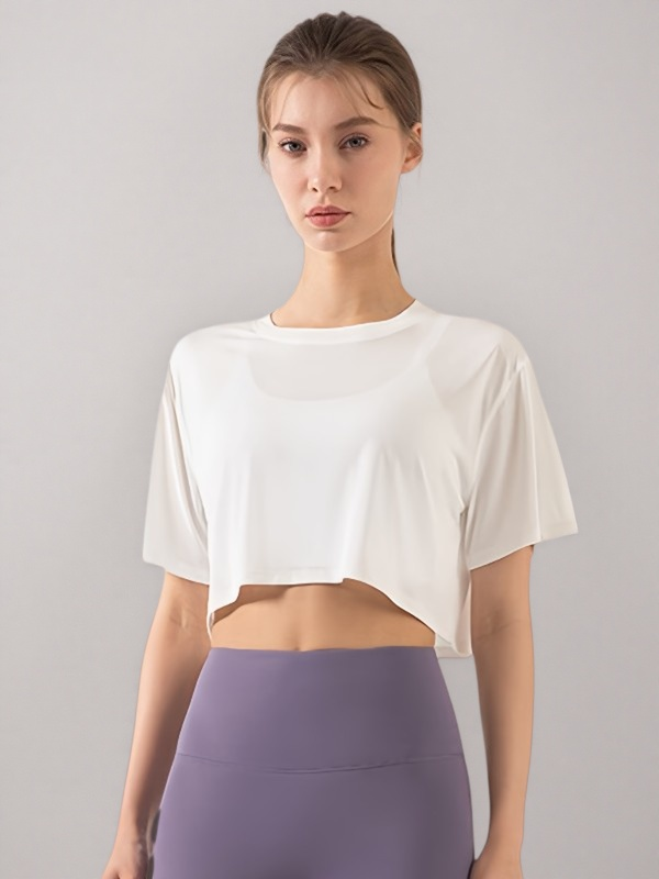 Loose-Fit Crop Top for Gym
