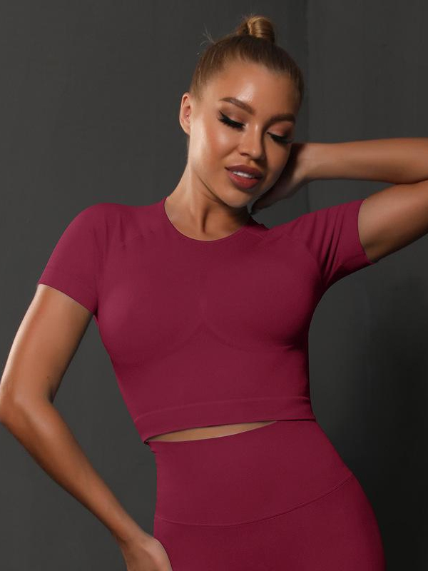 Seamless Slim-Fit Ruched T-Shirt