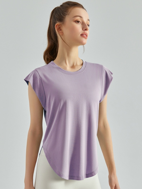 Flexvibe Women’s Gym Casual Sports Tee - Modal Loose Fit Shoulder Covering Breathable