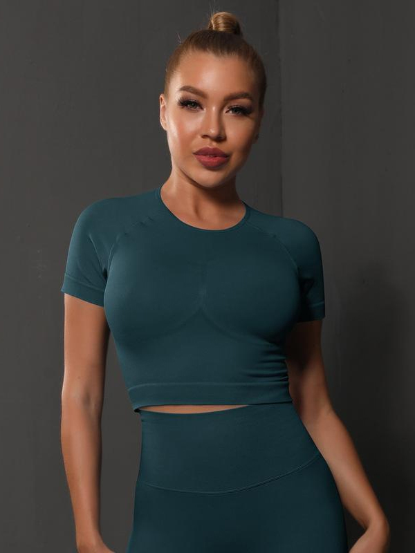 Seamless Slim-Fit Ruched T-Shirt