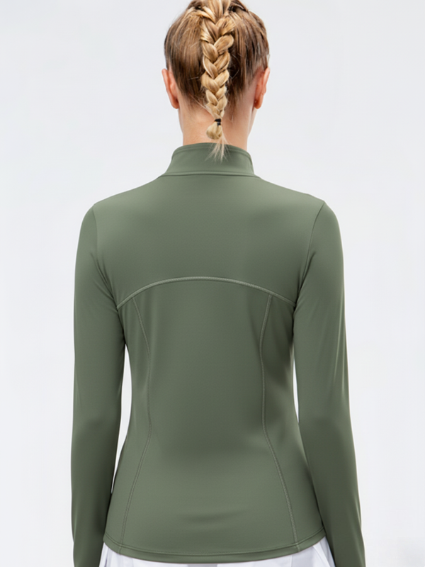 Flexvibe Quick Dry Lightweight Running Top - Slim Fit Figure Flattering Long Sleeve