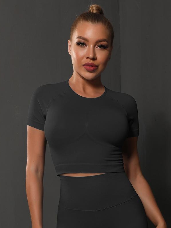 Seamless Slim-Fit Ruched T-Shirt