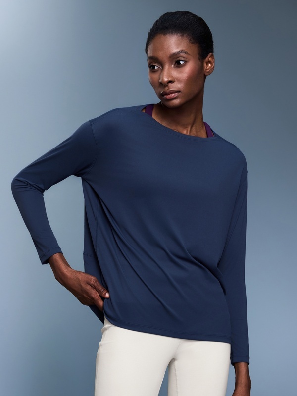 Flexvibe Women’s Yoga Running Casual Top - Naked Feel Quick Dry Loose Long Sleeve