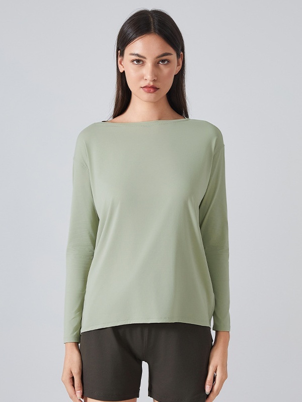 Flexvibe Women’s Yoga Running Casual Top - Naked Feel Quick Dry Loose Long Sleeve